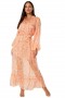 Women AMATA DRESS Orange Marble | MISA Los Angeles Maxi