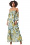 Women ARABELLA DRESS Blue Abstract | MISA Los Angeles Maxi