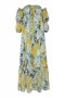 Women ARABELLA DRESS Blue Abstract | MISA Los Angeles Maxi