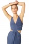 Women ATHEMA DRESS Denim Blue | MISA Los Angeles Jersey & Mesh
