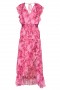 Women BO DRESS Abstract Fire Flora | MISA Los Angeles Midi