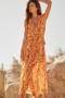 Women CLAUDITA DRESS Golden Flora | MISA Los Angeles Maxi