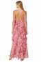 Women DAMITA DRESS Pink Fire Flora | MISA Los Angeles Maxi