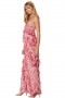 Women DAMITA DRESS Pink Fire Flora | MISA Los Angeles Maxi