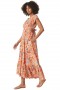 Women DANAMAE DRESS Tangerine Flora | MISA Los Angeles Maxi