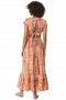 Women DANAMAE DRESS Tangerine Flora | MISA Los Angeles Maxi