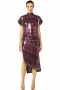 Women DIVIA DRESS Fuchsia Ikat Sequin | MISA Los Angeles Midi