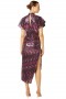Women DIVIA DRESS Fuchsia Ikat Sequin | MISA Los Angeles Midi