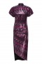 Women DIVIA DRESS Fuchsia Ikat Sequin | MISA Los Angeles Midi
