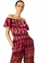 Women GRAZIELA TOP Fuchsia Ikat Satin | MISA Los Angeles Tops