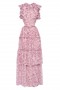 Women LANA DRESS Pink Verdana | MISA Los Angeles Cut-Out