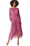 Women LEILA DRESS Fuchsia Paisley | MISA Los Angeles Maxi