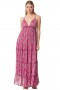 Women LIA DRESS Fuchsia Paisley | MISA Los Angeles Maxi
