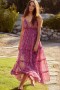 Women LIA DRESS Fuchsia Paisley | MISA Los Angeles Maxi