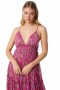 Women LIA DRESS Fuchsia Paisley | MISA Los Angeles Maxi