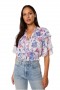 Women LIVIA TOP Amethyst Floral | MISA Los Angeles Tops