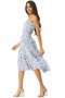Women LOLA CONVERTIBLE DRESS Blue Crush Toile | MISA Los Angeles Midi
