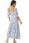 Women LOLA CONVERTIBLE DRESS Blue Crush Toile | MISA Los Angeles Midi