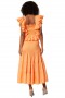 Women LOLA CONVERTIBLE SKIRT Tangerine | MISA Los Angeles Midi