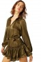 Women LORENA DRESS Olive Satin | MISA Los Angeles Mini