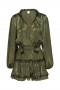 Women LORENA DRESS Olive Satin | MISA Los Angeles Mini