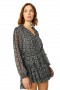 Women LORENA DRESS Sapphire Ditzy | MISA Los Angeles Long-Sleeve