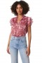 Women MARIA TOP Amaranth Flora | MISA Los Angeles Tops