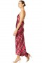 Women MOA DRESS Fuchsia Ikat Satin | MISA Los Angeles Maxi