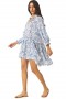 Women NITA DRESS Blue Crush Toile | MISA Los Angeles Mini