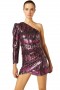 Women NOVA DRESS Fuchsia Ikat Sequin | MISA Los Angeles Mini