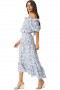 Women PAOLA DRESS Blue Crush Toile | MISA Los Angeles Midi