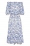 Women PAOLA DRESS Blue Crush Toile | MISA Los Angeles Midi