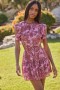 Women SHAHDI DRESS Amaranth Flora | MISA Los Angeles Mini