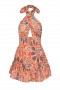 Women TULA DRESS Tangerine Flora | MISA Los Angeles Mini