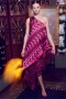 Women YASMIN DRESS Fuchsia Ikat | MISA Los Angeles Midi