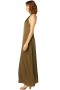 Women ZAHRA DRESS Olive Satin | MISA Los Angeles Cut-Out