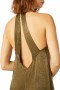 Women ZAHRA DRESS Olive Satin | MISA Los Angeles Cut-Out