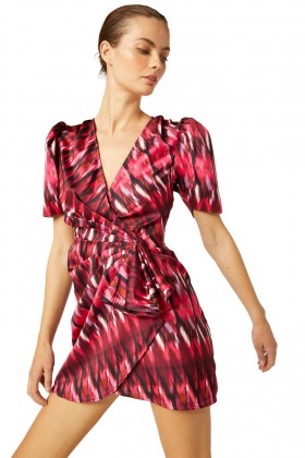 Women AMINA DRESS Fuchsia Ikat | MISA Los Angeles Mini