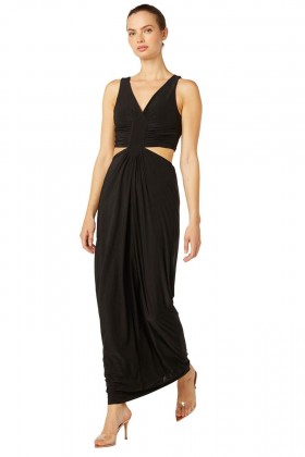 Women ATHEMA DRESS Black | MISA Los Angeles Jersey & Mesh