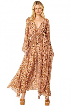 Women GIA DRESS San Lorenzo Flora | MISA Los Angeles Maxi