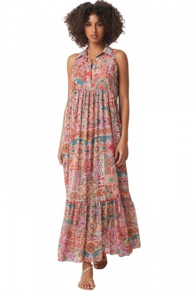 Women HILMA DRESS Palazzo Tile | MISA Los Angeles Maxi