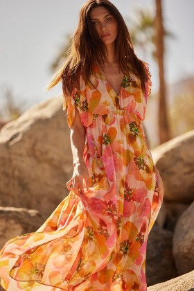 Women ISABEL DRESS Golden Poppy | MISA Los Angeles Maxi