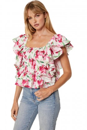 Women KARMA TOP Spring Fuchsia | MISA Los Angeles Tops