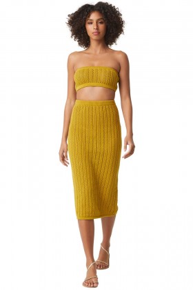 Women LAYA SKIRT Chartreuse | MISA Los Angeles Skirts & Shorts