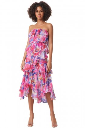 Women LUCIANA DRESS In Full Bloom | MISA Los Angeles Midi