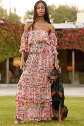 Women MALAPARTA DRESS Palazzo Tile | MISA Los Angeles Maxi