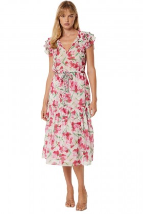 Women NIKA DRESS Spring Fuchsia | MISA Los Angeles Midi
