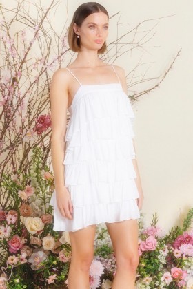 Women PARIS DRESS White | MISA Los Angeles Mini