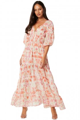 Women PIPPA DRESS Cora Flora | MISA Los Angeles Long-Sleeve