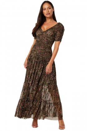 Women REBECCA DRESS Spring Bouquet | MISA Los Angeles Jersey & Mesh